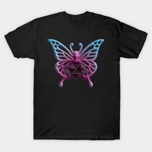 Wolf and butterfly 3d super soft blend drawing cute cool colorful T-Shirt